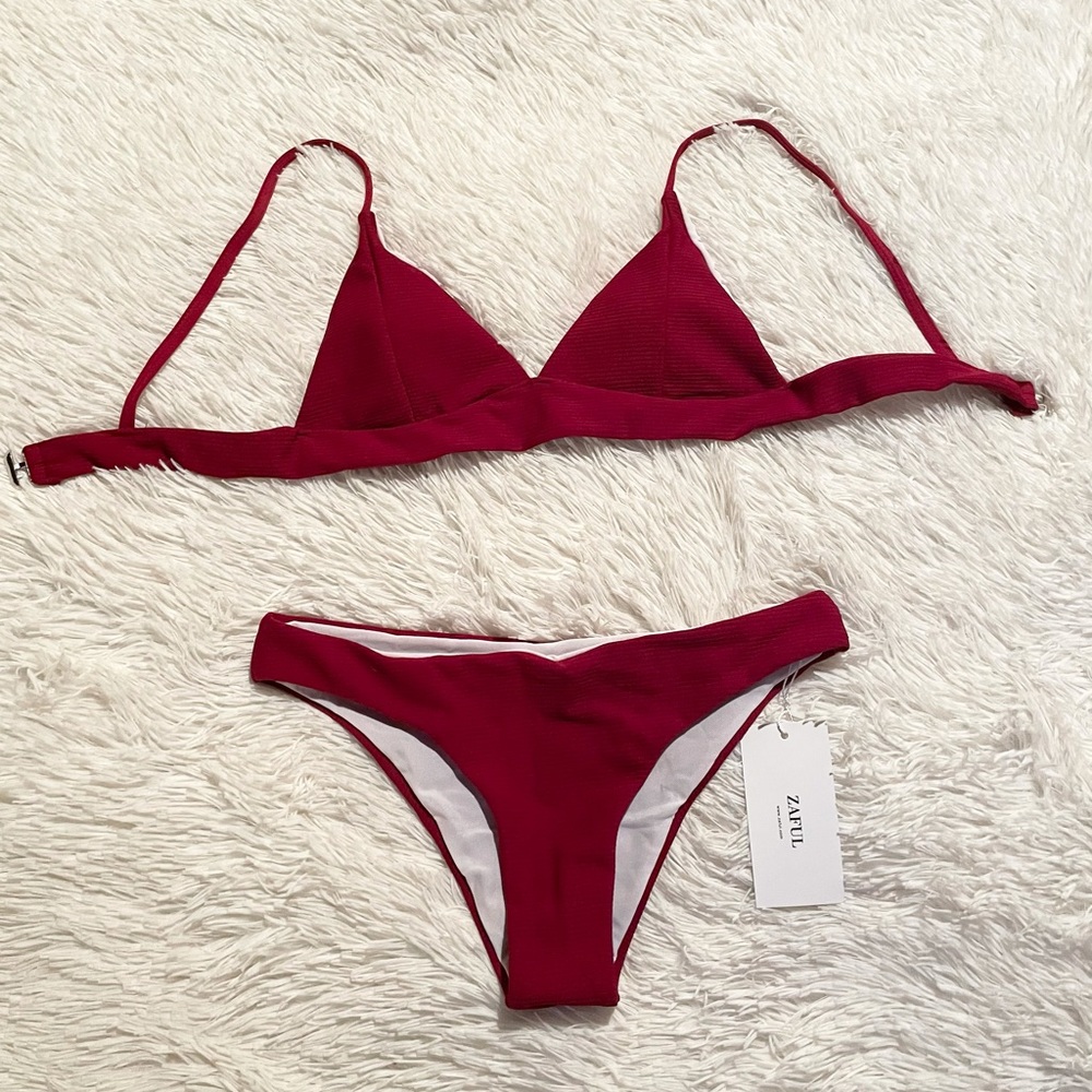 Zaful Maroon Swimsuit/ Bikini